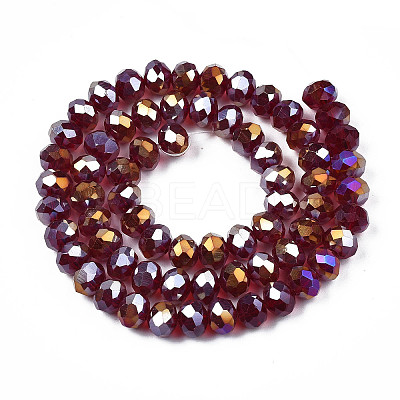Electroplate Glass Beads Strands EGLA-A034-T6mm-B29-1