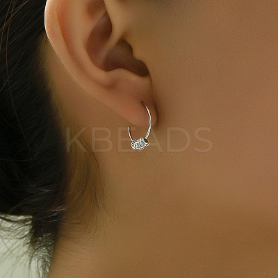 Classic Vintage Brass Rondelle Hoop Earrings DY8835-1