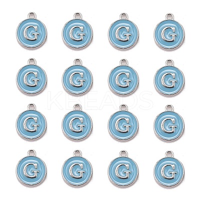 Platinum Plated Alloy Enamel Charms LS-ENAM-S118-04G-P-1