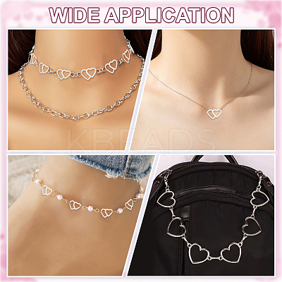 120Pcs Valentine's Day 304 Stainless Steel Linking Rings STAS-ME0002-23-1