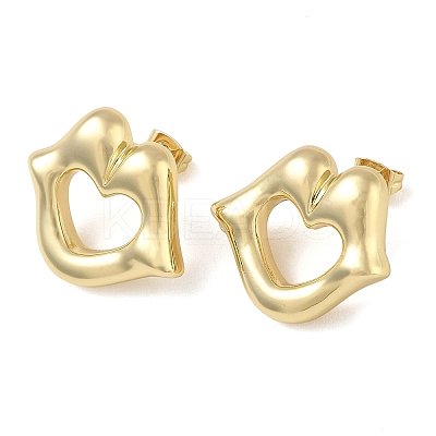 Brass Stud Earrings for Women KK-CBAD851-09G-1