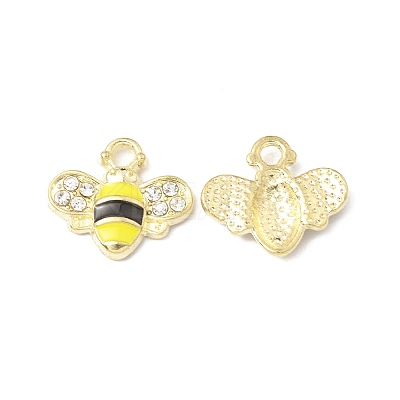Golden Plated Alloy Enamel Charms ENAM-G212-18G-1