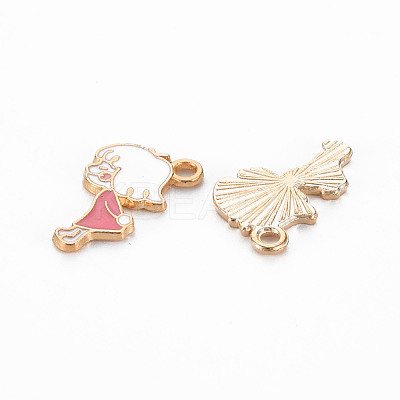 Alloy Enamel Pendants ENAM-N054-68B-NR-1