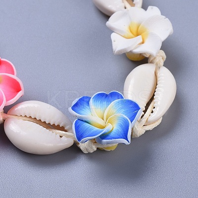 Adjustable Cowrie Shell Braided Bead Bracelets BJEW-JB04274-1