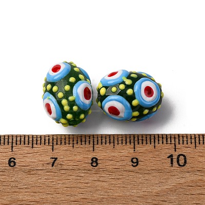 Glass Enamel Beads GLAA-C038-01F-1