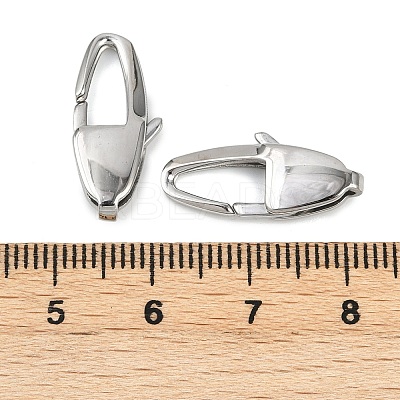 304 Stainless Steel Lobster Claw Clasps STAS-B089-01F-P-1