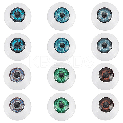 12Pcs 6 Colors Plastic Safety Craft Eye DIY-PH0031-36-1