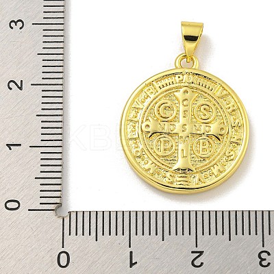 Rack Plating Brass Pave Nature Shell Religion Pendants X-KK-C074-31G-01-1