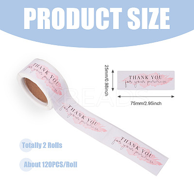 2 Rolls Self-Adhesive Paper Gift Tag Youstickers DIY-TA0013-48A-1