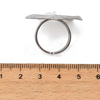 304 Stainless Steel Cuff Open Rings for Women SA-CBAF040-03P-1