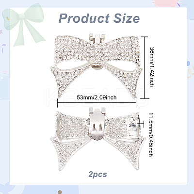 Alloy Rhinestone Shoe Decorations DIY-FG0003-79P-1