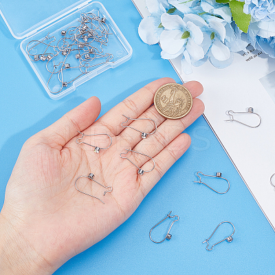 30Pcs 304 Stainless Steel Hoop Earrings Findings STAS-UN0049-86-1