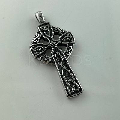 304 Stainless Steel Viking Cross Pendant Necklaces Vintage Punk Personalized Jewelry DA3214-1