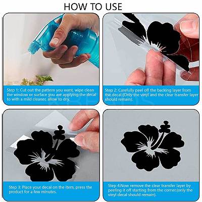 4Pcs 4 Styles PET Waterproof Self-adhesive Car Stickers DIY-WH0308-225A-096-1