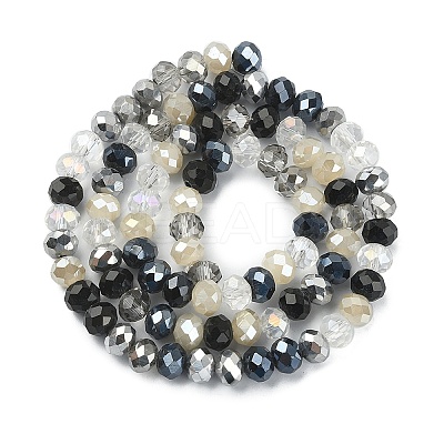 Electroplate Glass Beads Strands EGLA-YW0002-D01-1
