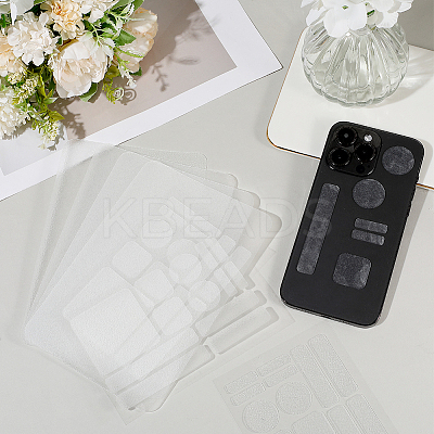 8Pcs 2 Styles PEVA Rubber Anti-Slip Hexagonal Phone Grip Tape Stickers for Phones AJEW-SP0002-64A-01-1