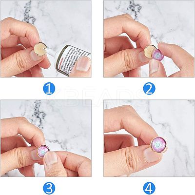 Ion Plating(IP) Adjustable 304 Stainless Steel Finger Rings Components STAS-P291-01C-G-1