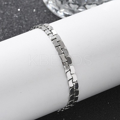 304 Stainless Steel Snake Link Chain Bracelets for Women BJEW-F488-22P-1