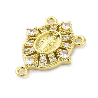 Brass Clear Cubic Zirconia Virgin Mary Chandelier Component Links KK-D325-07G-03-1