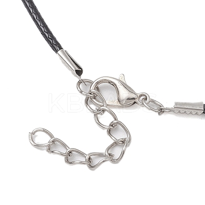 Transparent Electroplate Glass Pendant Necklaces NJEW-MZ00040-1