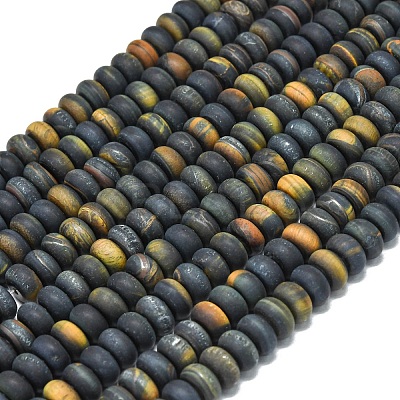3 Colors Dyed Natural Tiger Eye Beads Strands G-P575-A05-8x5mm-02-1
