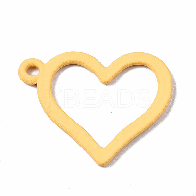 Spray Painted Alloy Pendants PALLOY-Q434-013G-NR-1