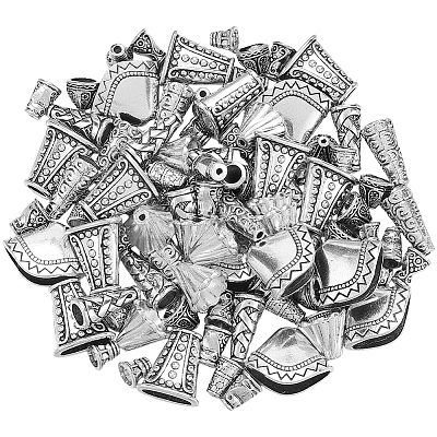 100Pcs 10 Styles Alloy Bead Cone FIND-SP0003-54-1