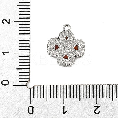 304 Stainless Steel Rhinestone Pendants STAS-E547-06C-P-1