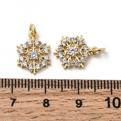Brass Micro Pave Cubic Zirconia Pendants KK-Z137-05G-1