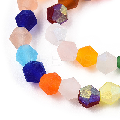 Imitate Austrian Crystal Bicone Frosted Glass Beads Strands EGLA-A039-T3mm-MB29-1