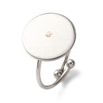 304 Stainless Steel Cuff Ring Components STAS-D372-02P-05-1