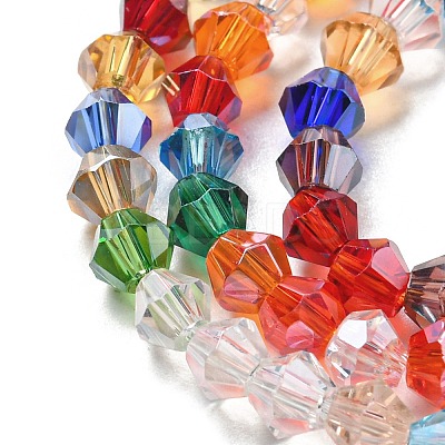 Transparent Electroplate Glass Beads Strands EGLA-A039-T4mm-A29-1