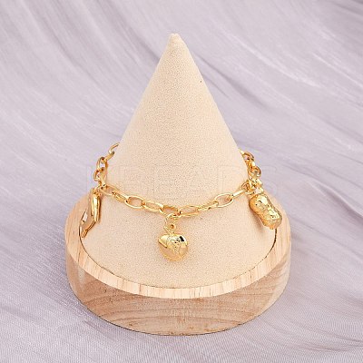 304 Stainless Steel Charm Bracelets BJEW-D359-01G-1