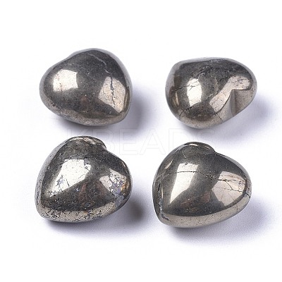 Natural Pyrite Heart Love Stone G-F659-B28-1