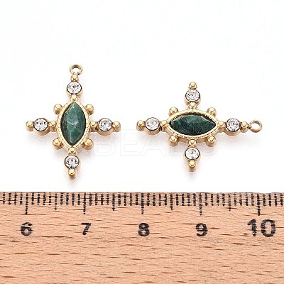 Natural African Jade Faceted Horse Eye Pendants STAS-N109-161G-1