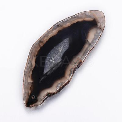 Natural Agate Slices Big Pendants G-E022-10-1