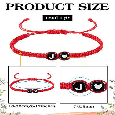 1Pc Adjustable Nylon Cord Braided Bracelets for Women Men BJEW-LP0001-31B-J-1