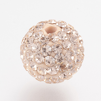 Polymer Clay Czech Rhinestone Beads RB-F022-PP13-10mm-TB22-1
