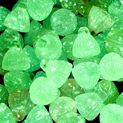 Opaque Luminous Glitter Powder Acrylic Pendants OACR-G052-12A-1