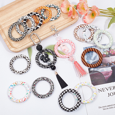 16Pcs 16 Colors Silicone Beads SIL-SC0001-78-1