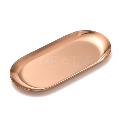 Oval 430 Stainless Steel Jewelry Display Plate STAS-P289-03RG-1