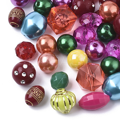 Acrylic Beads OACR-N008-010-1