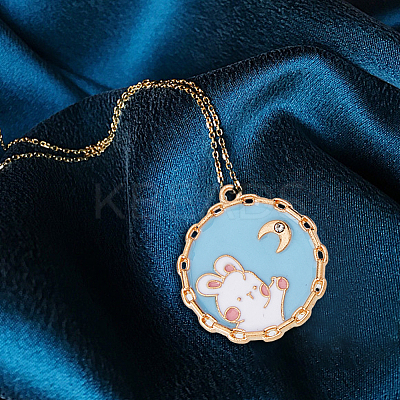 40Pcs 2 Colors Alloy Enamel Pendants ENAM-DC0001-17-1