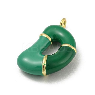 Brass Enamel Pendants X-KK-E093-03G-D-1