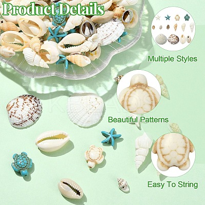 DIY Starfish Sea Turtle Shell Making Findings Kits DIY-YW0017-07-1