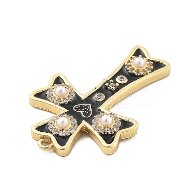 Brass Micro Pave Cubic Zirconia Pendants KK-L228-34G-02-1
