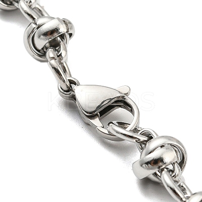 Non-Tarnish 304 Stainless Steel Ring Link Chain Bracelet BJEW-C042-10P-1