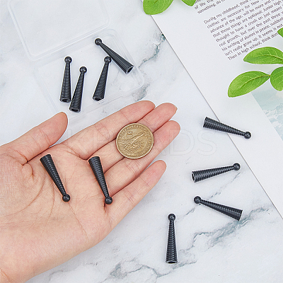 10Pcs Alloy Cord Ends FIND-FH0009-40EB-1