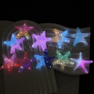 Luminous Ocean Transparent Resin Cabochons CRES-L045-02A-1