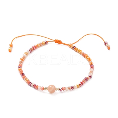 Adjustable Nylon Thread Braided Bead Bracelets BJEW-JB05658-1